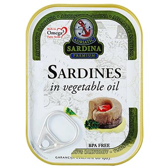 Adriatic Premium Sardines in Pure Vegetable Oil (EO)
