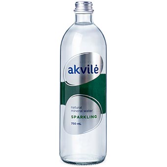 Akvile Carbonated Mineral Water (Glass) 750ml