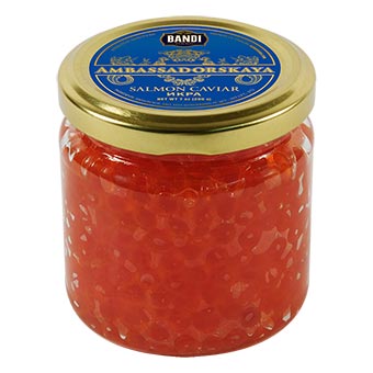 Bandi Ambassadorskaya Salmon Red Caviar in Glass Jar 200g