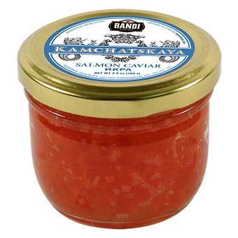 Bandi Kamchatskaya Salmon Caviar in Glass Jar 3.5oz