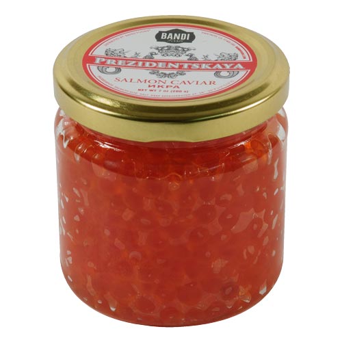 Bandi Prezidentskaya Salmon Caviar in Glass Jar 7oz