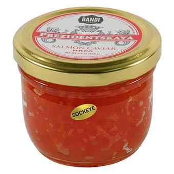 Bandi Prezidentskaya Salmon Sockeye Caviar in Glass Jar 100g