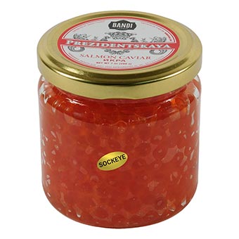 Bandi Prezidentskaya Salmon Sockeye Caviar in Glass Jar 200g