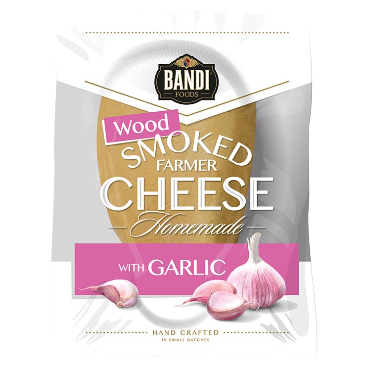 Bandi Wood Smoked Farmer Cheese with Garlic 250g