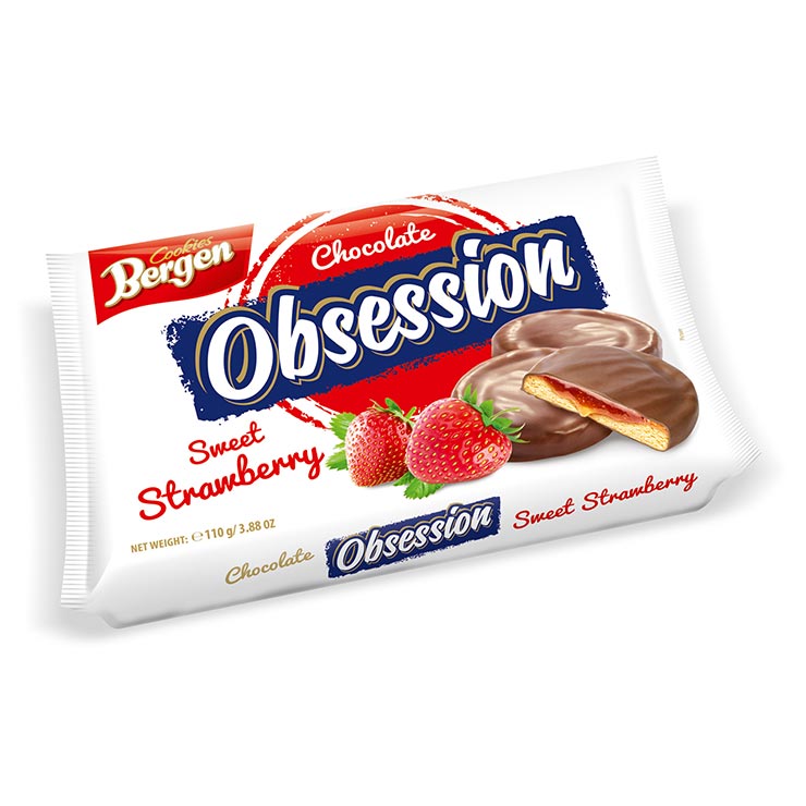 Bergen Obsession Cookies with Strawberry 110g