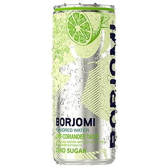 Borjomi Lime - Coriander Sparkling Mineral Water 330ml Can