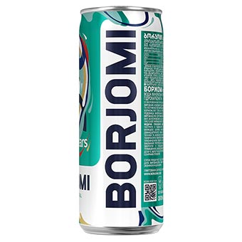 Borjomi Natural Sparkling Mineral Water 330 ml (Can)