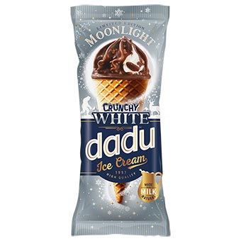 Dadu Crunchy White Ice Cream Waffle Cone 150ml