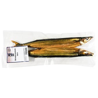 Dauparu Cold Smoked Cleaned Saury Head On Vacuum Packed