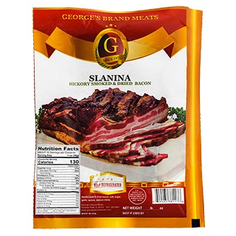 Georges Brand Slanina Hickory Smoked Dried Bacon