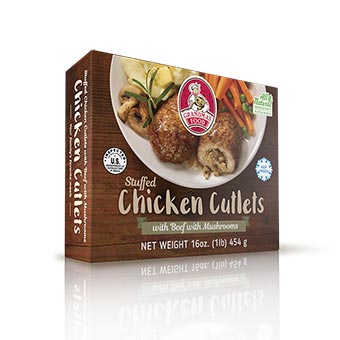 Grandma's Chicken and Beef Patty Cutlets with Mushrooms 454g