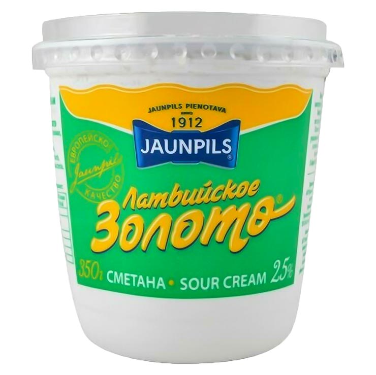 Jaunpils Latvijskoe Zoloto Sour Cream 25% 350g