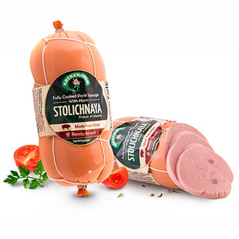 Krekenavos Stolichnaya Ham Cooked Pork Sausage 454g