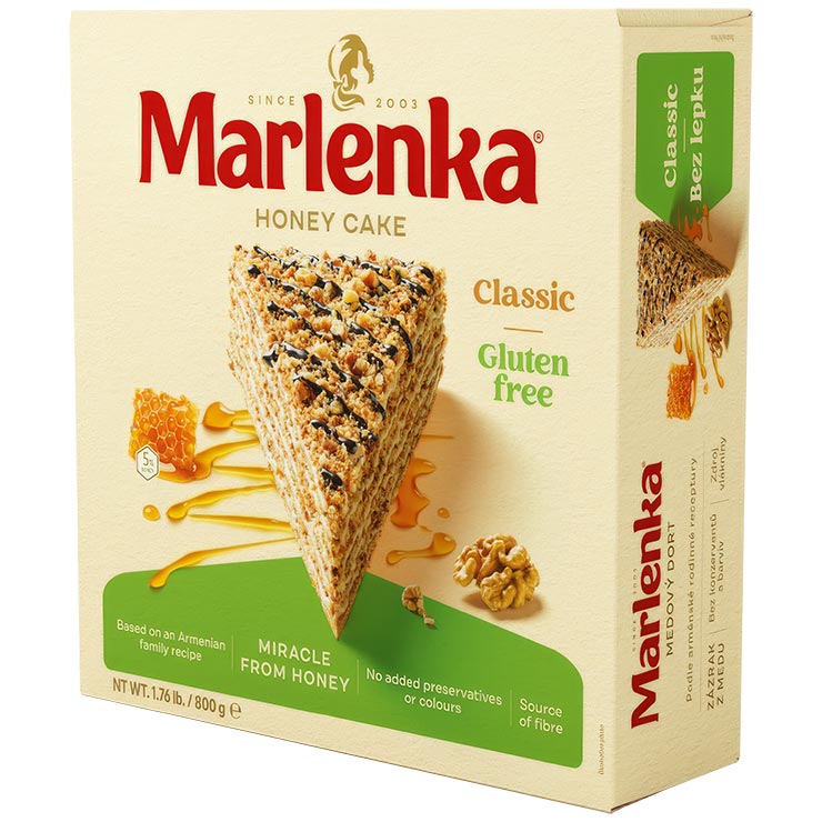 Marlenka Gluten Free Classic Honey Cake with Nuts 800g
