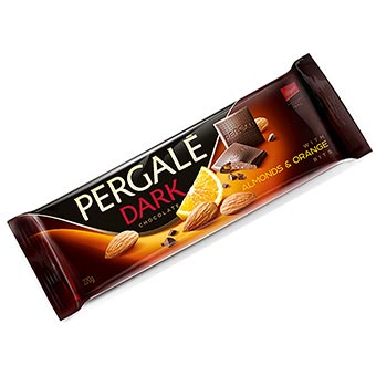 Pergale Dark Chocolate Almonds & Orange 220g