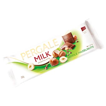 Pergale Milk Chocolate With Whole Hazelnuts 250g