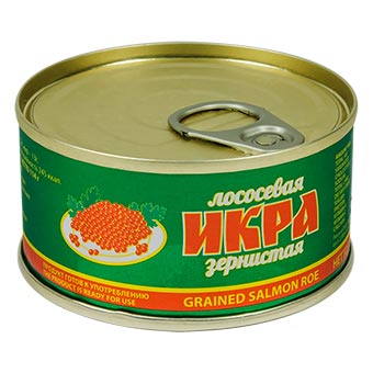 Red Salmon Caviar Roe in Can with Easy Opener 113g