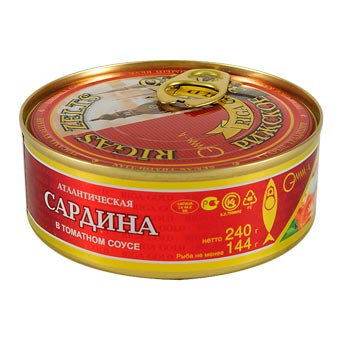Riga Gold Sardines in Tomato Sauce (Easy Opener) 240g