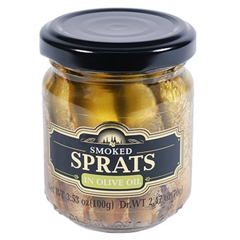 Riga Gold Smoked Sprats In Olive Oli 100g