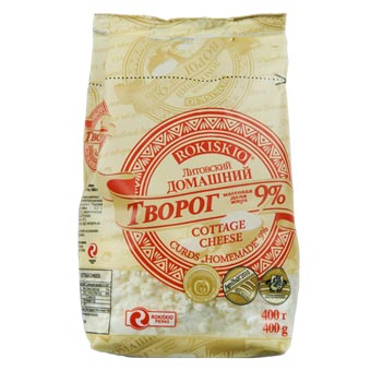 Rokiskio Lithuanian Homestyle Farmer Cheese 9 fat