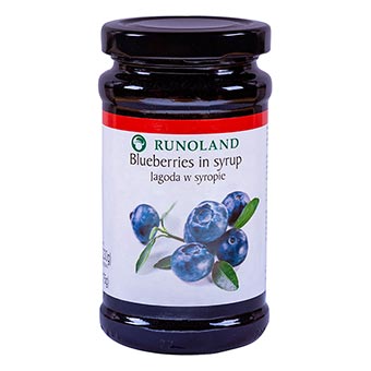Runoland Wild Blueberries in Syrup 230g