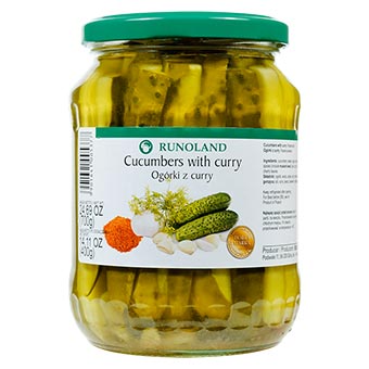 Runoland Cucumbers with Curry 700g