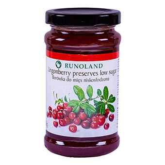 Runoland Lingonberry Preserves Low Sugar 220g