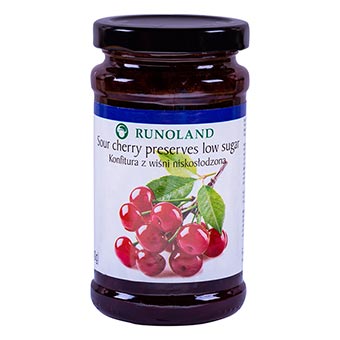 Runoland Sour Cherry Preserves Low Sugar 240g