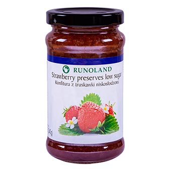 Runoland Strawberry Preserves Low Sugar 240g