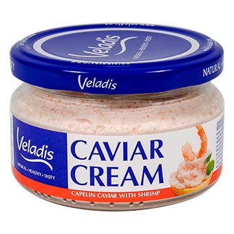 Veladis Capelin Roe in Sauce Delicacy with Shrimps Glass Jar 180g