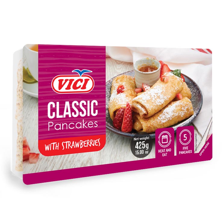 Vici Classic Pancakes with Strawberries 425g