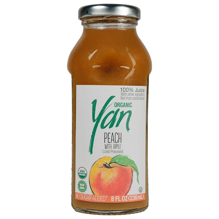 YAN Organic Peach Juice with Apple 8oz