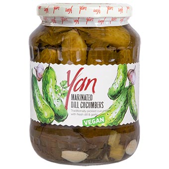 Yan Marinated Dill Cucumbers 25oz