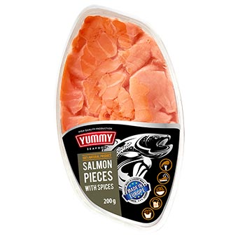 Yummy Salted Salmon Pieces with Spices 200g